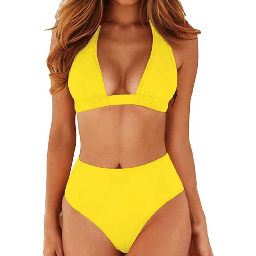 🔥Highwaist Bright Yellow Bikini🤩